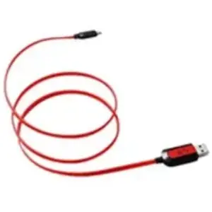 WE MGF Câble lumineux Gamium pour smartphone - USB C - Mâle - Câble plat - 1 mètre - Rouge pas cher