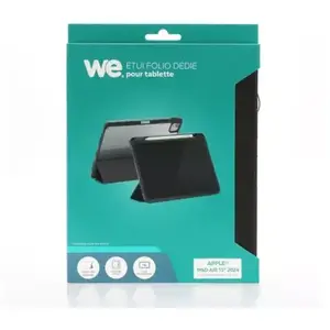 Comparateur de prix : Etui Folio - WE - iPad AIR 13 2024 - Noir - Support Stylet - Dos Transparent