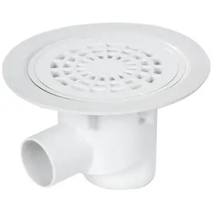 Nicoll - Siphon sortie horizontale 50 sol plastique grille pvc pas cher