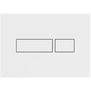 Nicoll - Plaque de commande 2 volumes Happy Support design rec Blanc pas cher