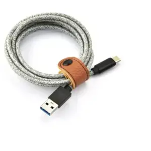 Câble USB C ADEQWAT vers USB gris 2m tressé pas cher