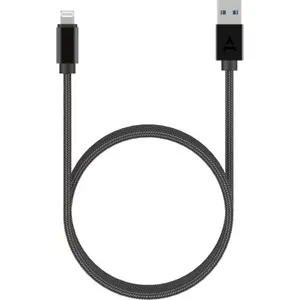 Câble Lightning ADEQWAT vers USB 3m noir certifié Apple pas cher
