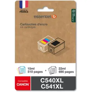 Cartouche d'encre ESSENTIELB C540/C541 XL - Noir + 3 couleurs pas cher