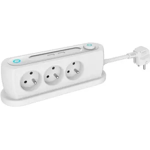 Multiprise USB ESSENTIELB bureau switch 3 prises + 2 USB pas cher