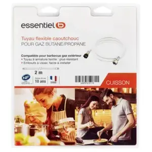 Tuyaux gaz ESSENTIELB butane/propane 2M TBC 10ans pas cher