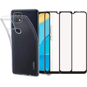 Protège écran ESSENTIELB Oppo A15 Coque + Verre trempé x2Vendu parboulanger