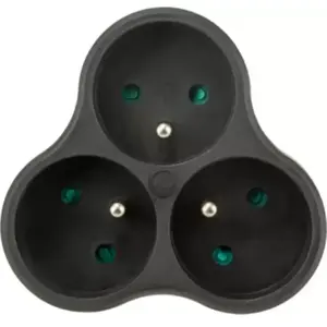 Essentielb - Multiprise Triplite En Bioplastique Noir pas cher