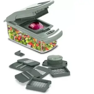 Mandoline ESSENTIELB multifonction avec recipient vert sauge pas cher