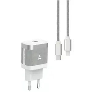 Chargeur + câble ADEQWAT USB-C 35W + Câble lightning 1M Noir pas cher