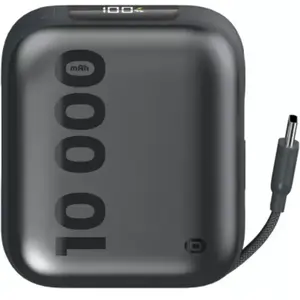 Batterie externe ESSENTIELB 10 000 mAh + cable USB-C intégré pas cher
