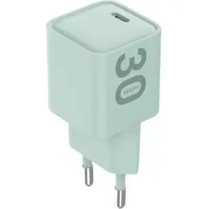 Chargeur ESSENTIELB USB-C 30W vert métallisé pas cher