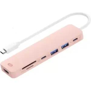 Hub ESSENTIELB 7 en 1 Rose pas cher