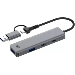 Hub ESSENTIELB 4 en 1 x2 USB-A + x2 USB-C pas cher