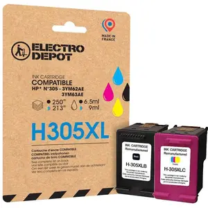 Multipack Cartouches D'encres Electro Depot Compatible Hp H305 Xl Noir+couleur pas cher
