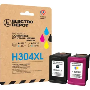 Multipack Cartouches D'encres Electro Depot Compatible Hp H304xl Pack Noir+couleur pas cher