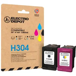 Multipack Cartouches D'encres Electro Depot Compatible Hp H304 Pack Noir+couleur pas cher