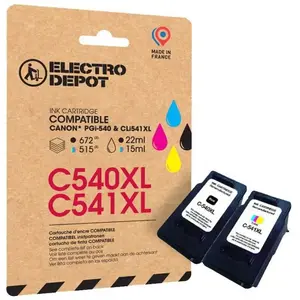 Multipack Cartouches D'encres Electro Depot Compatible Canon C540/541xl Pack Noir+couleur pas cher