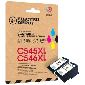 Multipack Cartouches D'encres Electro Depot Compatible Canon C545/546xl Pack Noir+couleur pas cher