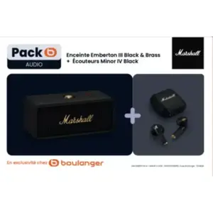 Enceinte portable MARSHALL Emberton III + Minor IV Noir pas cher