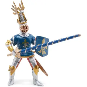 papo Medieval Et Fantastiques Chevalier Bleu Fleur De Lys pas cher