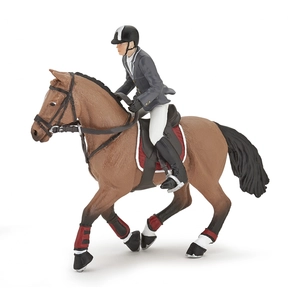 Figurine Papo Cheval de concours et son cavalier pas cher