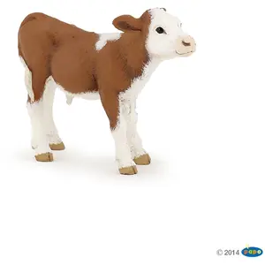 Papo- Veau simmental LA Vie A LA Ferme Animaux Figurine, 51134 pas cher