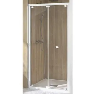 Porte de douche pliante SUPRA III S 90CM avec profilé blanc - KINEDO -... pas cher