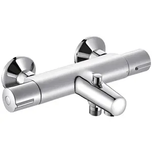 Mitigeur baignoire thermostatique - JACOB DELAFON July - Economie d'eau - Gris - Laiton - Chromé pas cher