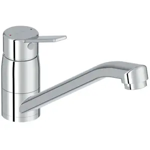 Mitigeur de cuisine bec droit - JACOB DELAFON - EO - Hauteur sous bec 11,9 cm - Avec flexibles - Finition chrome pas cher