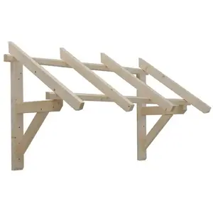 Auvent pour porte d'entrée - KORDO - Marquise en bois - 139 cm - Résistant aux intempéries - Facile à assembler pas cher