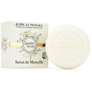 JEANNE EN PROVENCE - Savon Solide Corps & Mains - Parfum Jasmin Secret - Nettoie, Adoucit & Parfume - Savon de Marseille - 95% d'Ingrédients d'Origine Naturelle - Fabriqué en France à Grasse pas cher