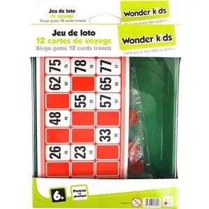 Jeu Voyage Loto 12 Cartes - COFALU - Compact et transportable pas cher
