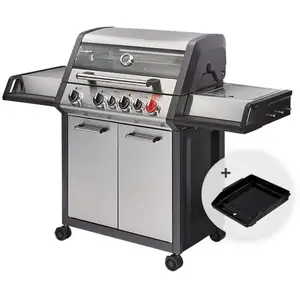 Barbecue Monroe Pro 4 SIK Turbo - ENDERS - 4 brûleurs dont 1 Turbo Zone - 1 brûleur arrière infrarouge + plaque plancha offerte pas cher