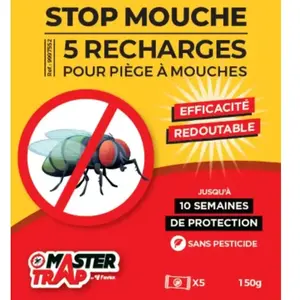 Tueurs insectes MASTER TRAP stop mouches x5 pas cher