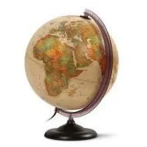 Globe terrestre lumineux 30 cm first antique jpc 465212 pas cher