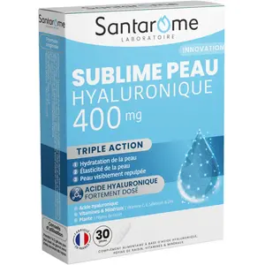 Santarome - Sublime peau hyaluronique - hydratation - 30 Gelules pas cher