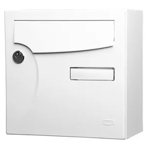 Boîte aux lettres - RENZ - Normalisée - 1 porte - Extérieur - Blanc pas cher