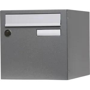 Boîte aux lettres - RENZ - 1 porte - Acier gris - Anti-vandale - Extérieur