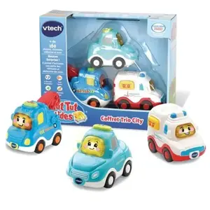 Comparateur de prix : Voertuig Speelset Vtech City Trio Box (Sedan + Tow Truck + Ambulance)