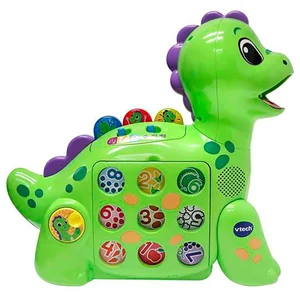 Jouet interactif vtech 35 x 13,3 x 33 cm dinosaure vert dinosaure dessin pomme magnétique pas cher