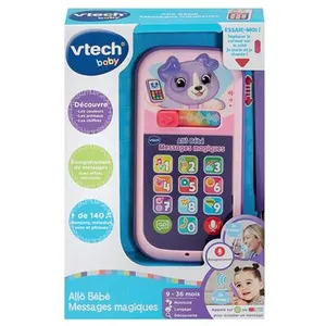 VTECH BABY ALLO BEBE MESSAGES MAGIQUES ROSE pas cher
