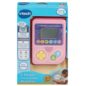 VTECH - V-POCKET MA CONSOLE ÉDUCATIVE ROSE - Rose pas cher