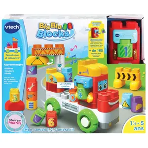 Jeu de construction Vtech Bla Bla Blocks Mon camion 1,2,3 interactif pas cher