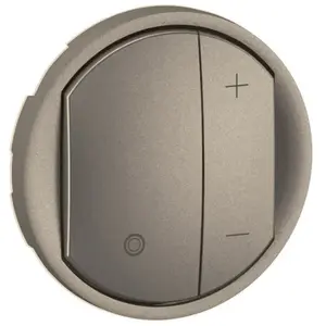 Enjoliveur pour variateur - LEGRAND - Titanium - Gris - 53x53x10 mm - ... pas cher