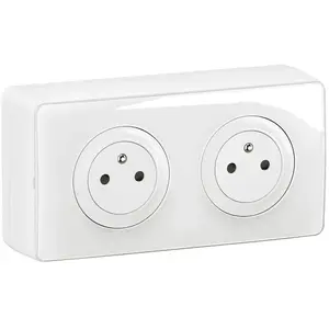 Prise Electrique Double LEGRAND Céliane Surface Confort - Blanc pas cher