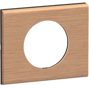Plaque de finition 1 poste Legrand Céliane CP2401 coloris chêne l.101 ...