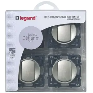 Legrand CELIANE 4XVV TITANE COMPO pas cher