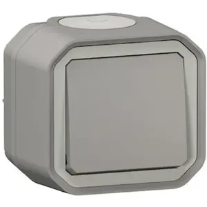 LEGRAND Bouton poussoir simple étanche Plexo - 10A - Gris pas cher