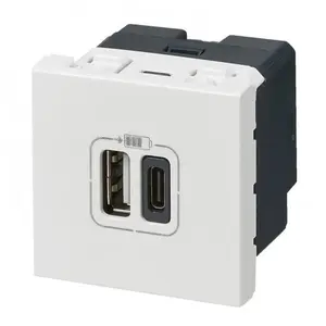 Comparateur de prix : Prise double avec USB C et A, LEGRAND Mosaic, blanc