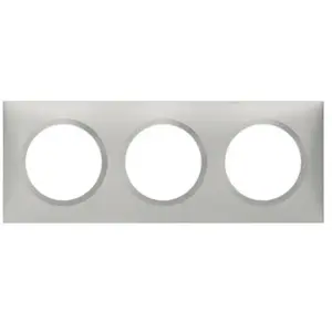 Legrand Plaque decorative dooxie 3 postes aluminium pas cher